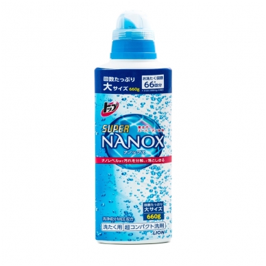 LION TOP SUPER NANOX ypač koncentruotas skalbimo gelis sunkiai šalinamiems nešvarumams, 660 g